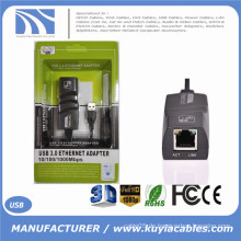 2016 Neue USB 3.0 10/100 / 1000Mbps Gigabit Ethernet USB zu RJ45 Externe Netzwerkkarte LAN Adapter Für Windows XP / Vista / 7/8 MAC OS